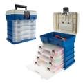 Leisure Sports Storage and Toolbox, Durable Organizer Utility, 4 Drawers with 19 Compartments Each, Camping, Dark Blue 633823FGJ